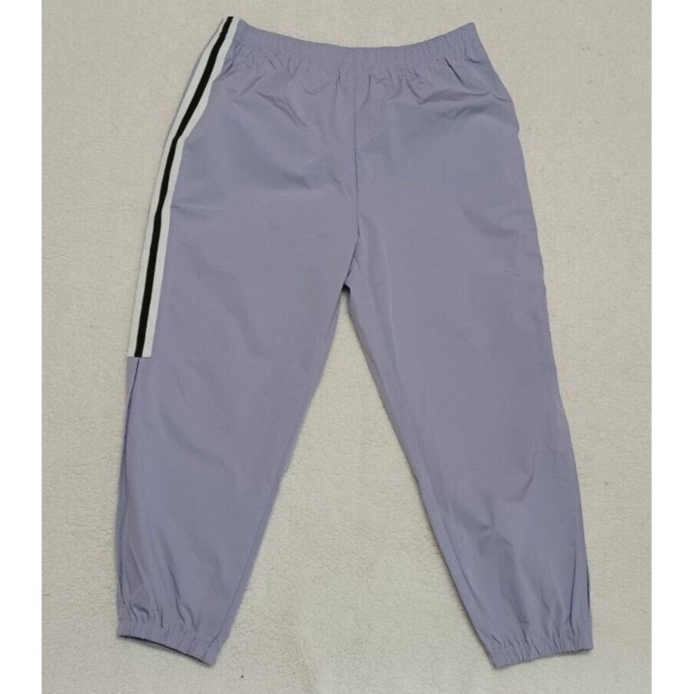 Shein Women Windbreaker Jogger SweatPants High Waist Pull On Sz 2X Purple